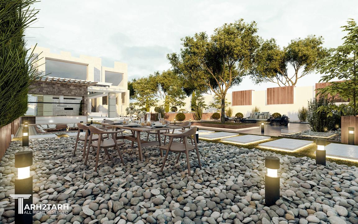 طراحی فضای سبز باغ ویلای قزوین