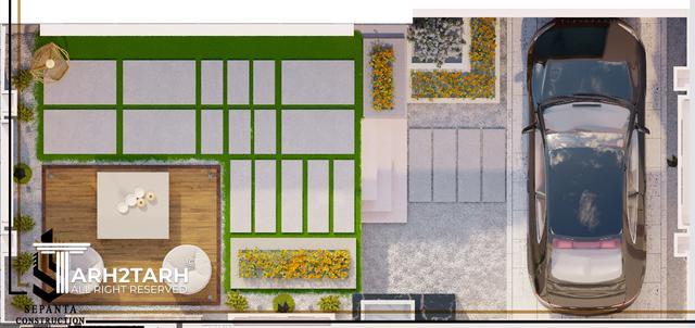 طراحی محوطه حیاط یزد