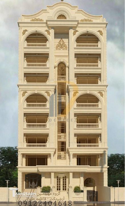 طراحی پروژه آپارتمانی 7 طبقه