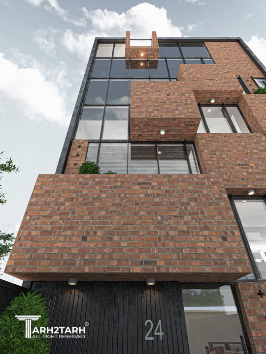 طراحی نمای ساختمان اداری آرون صنعت