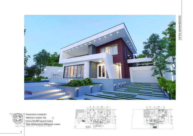 طراحی نمای دوبلکس