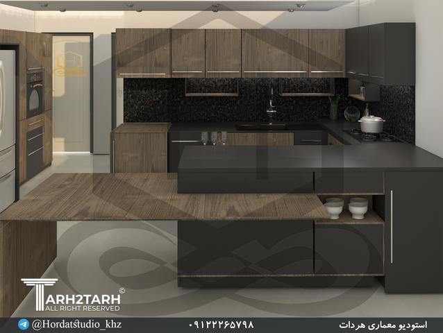 طراحی اشپزخانه و اتاق کار