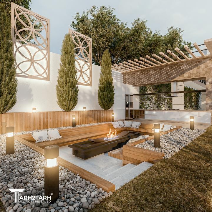 طراحی فضای سبز باغ ویلای قزوین