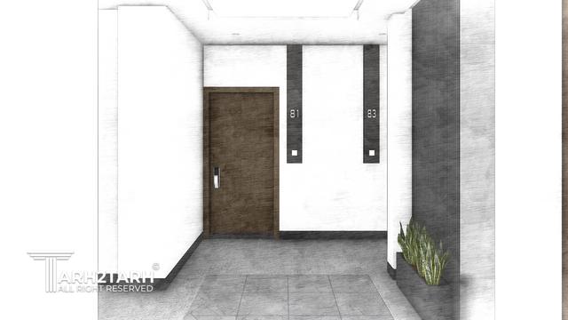 بازطراحی لابی طبقات مجتمع مسکونی مروارید