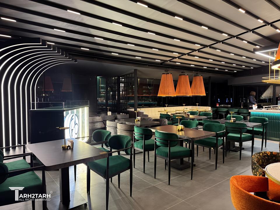 طراحی داخلی رستوران ملک پارک کلارآباد