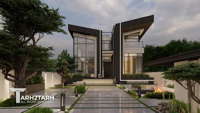 طراحی نمای ویلا ورتکس