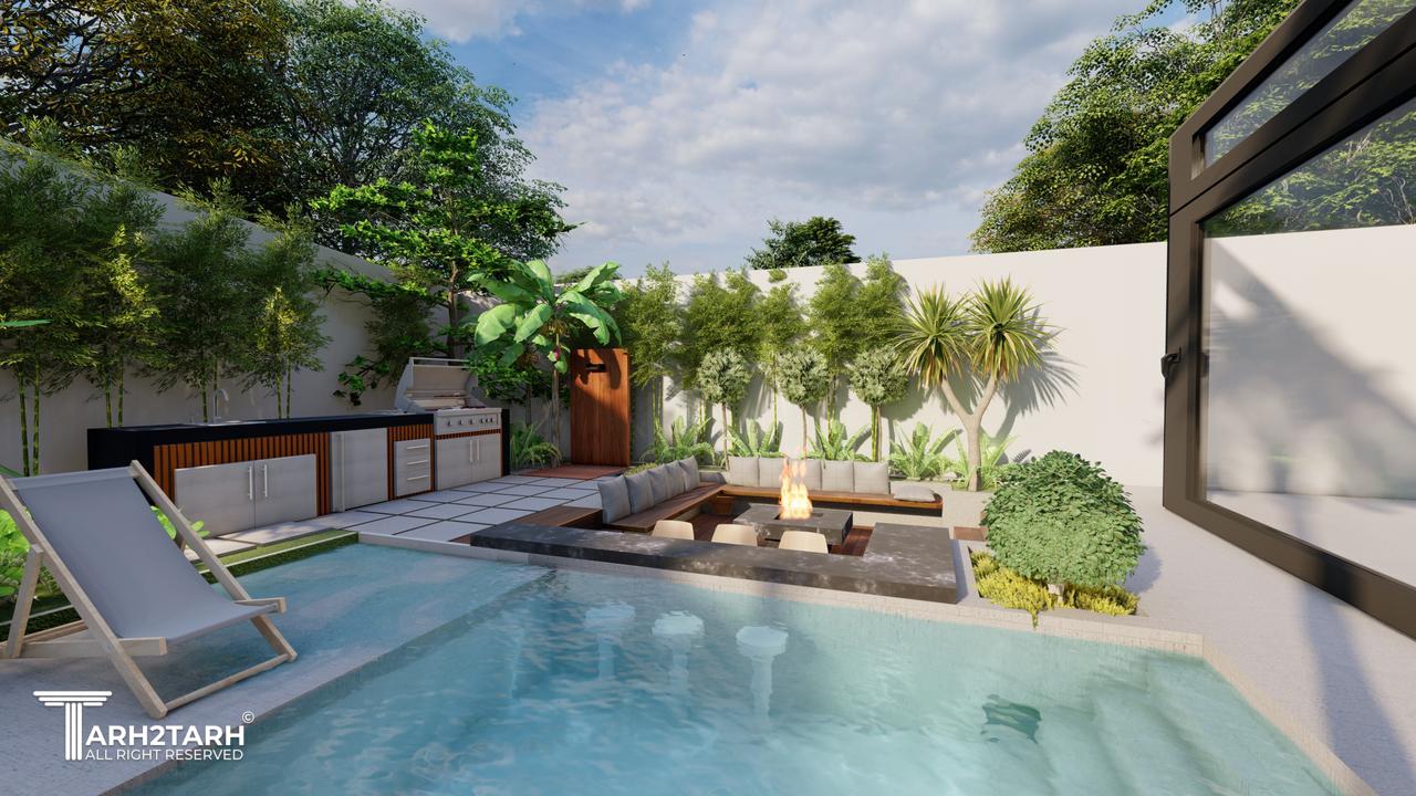 اجرای منظر و استخر