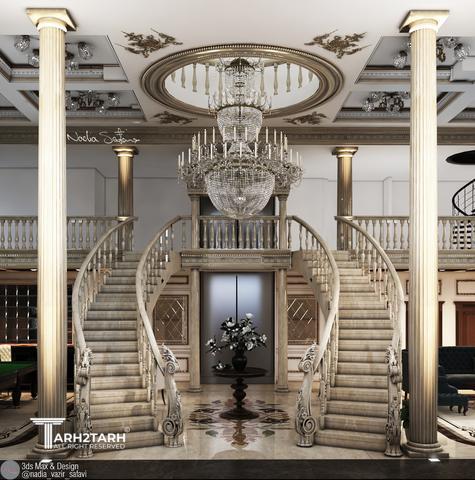 طراحی لابی و استخر ویلایی در کلارآباد