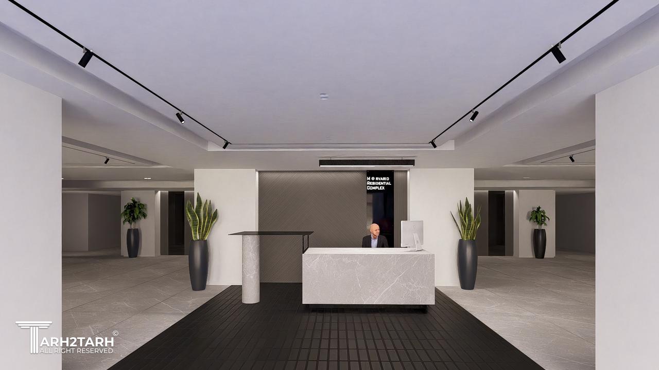 بازطراحی لابی برج مسکونی مروارید