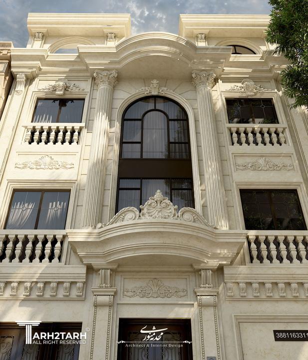 طراحی نما کلاسیک شهرستان محلات