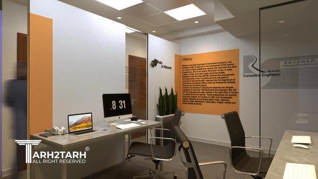 طراحی داخلی فضای اداری گاندی