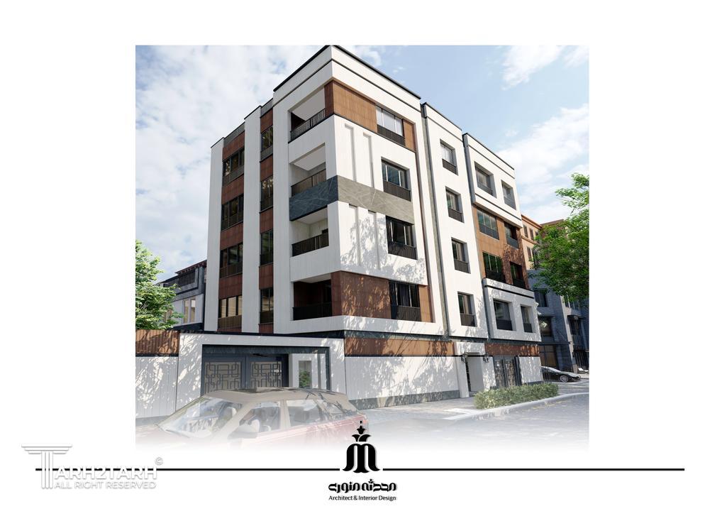 طراحی نما مجتمع مسکونی گلشهر به سبک مدرن