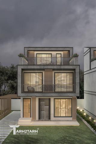 طراحی نمای شهرک ویلایی متل قو