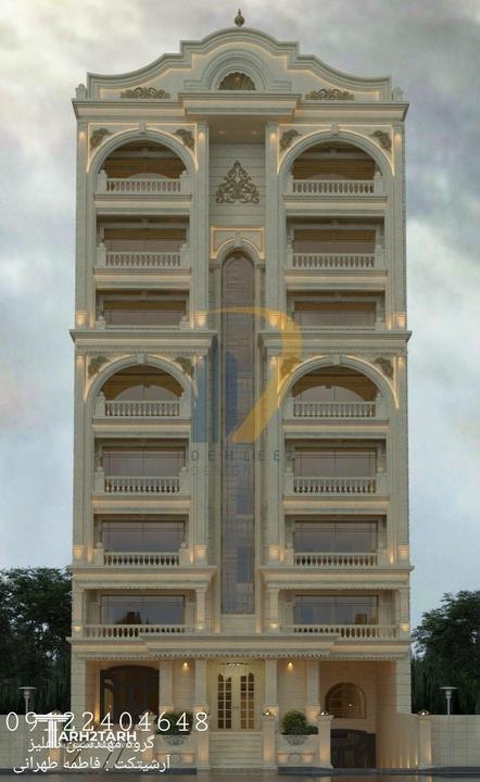 طراحی پروژه آپارتمانی 7 طبقه