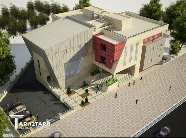 طراحی محوطه و ساختمان اداری اداره کل تربیت بدنی  