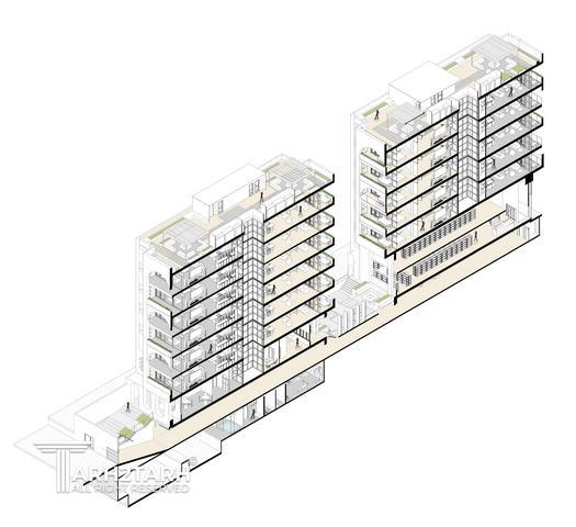 طراحی پلان، نما و روف گاردن مجتمع مسکونی رادو
