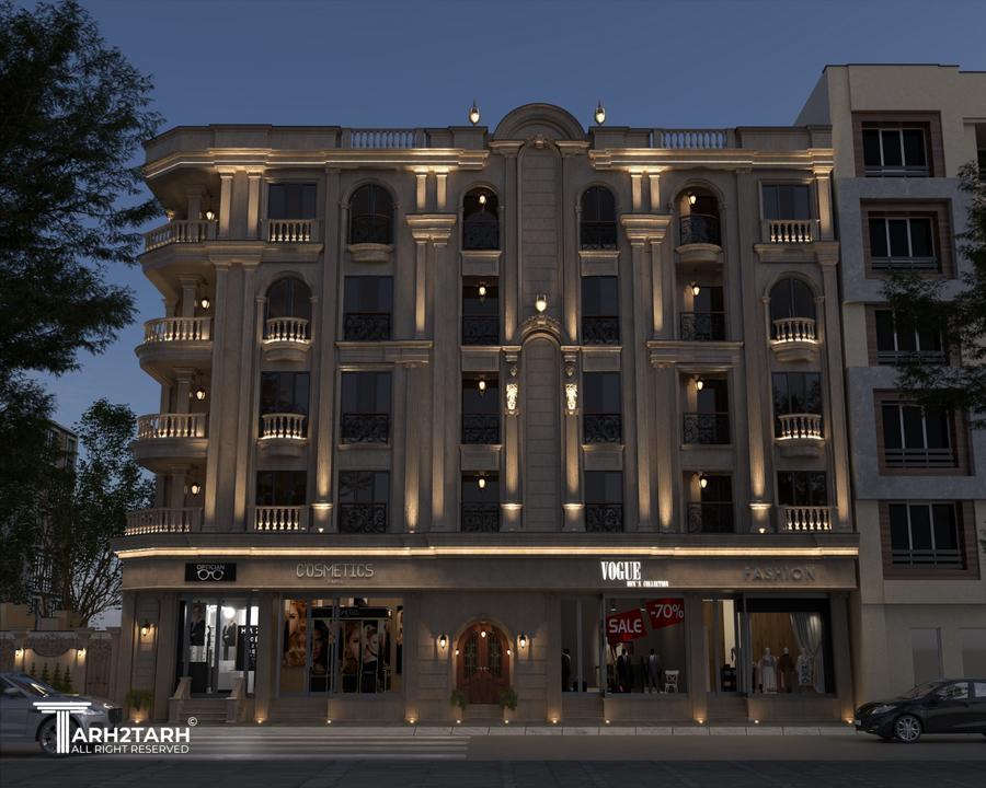 طراحی نما ساختمان در بلوار جمهوری کرمان