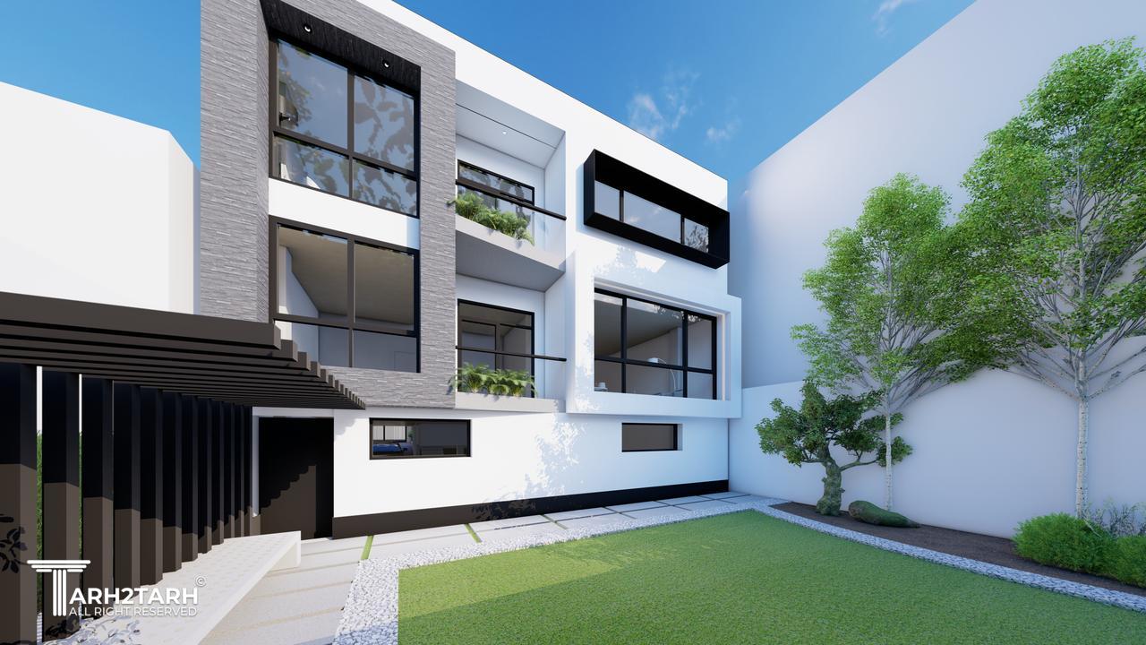 نمای حیاط در روز