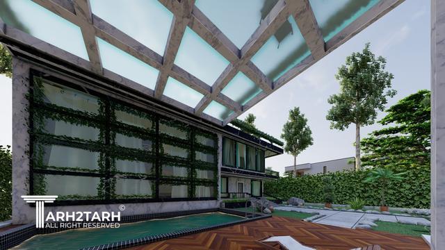 طراحی ویلای سبز