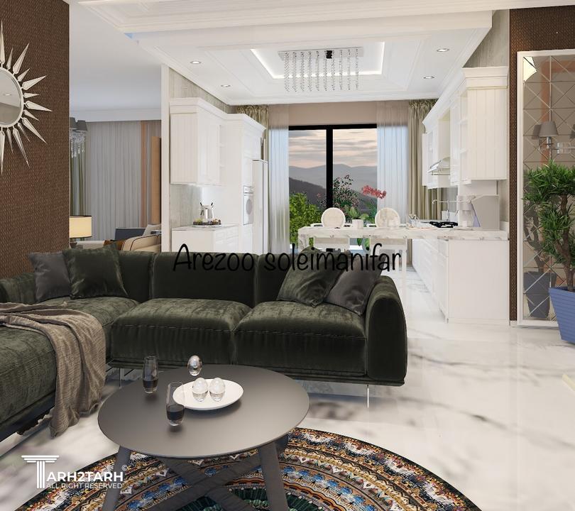 طراحي فضاي نشيمن واقع در منطقه 77تهران