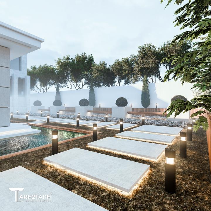 طراحی فضای سبز باغ ویلای قزوین