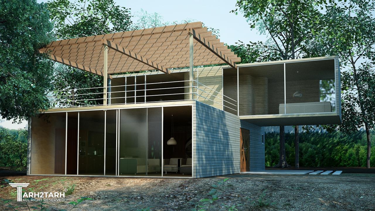 طراحی نمای ویلا