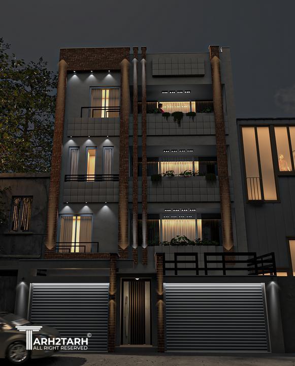 نمای اصلی با در نظر گرفتن نیاز کارفرما و اقتصادی بودن طرح نسبت به منطقه