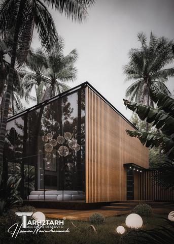 طراحی نمای ویلای جنگلی