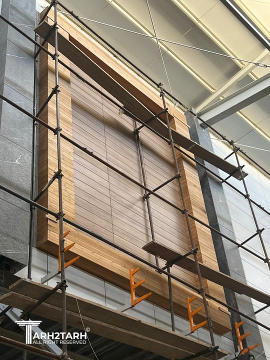 نمای بیرونی قسمت میانی رو به انبار داخلی سوله