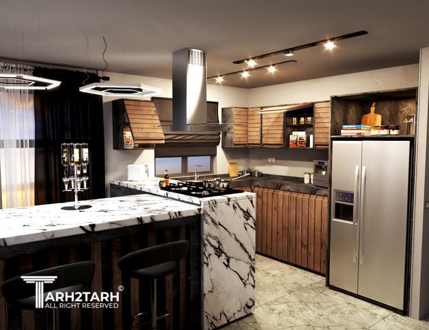 طراحی اشپزخانه واحد 140 متری واقع در تهرانپارس