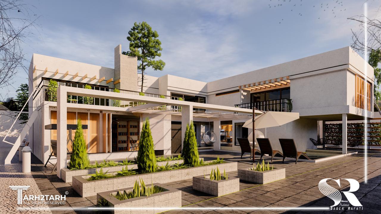 طراحی ویلا گلخانه