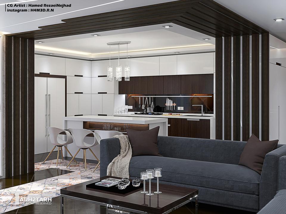 ورودی آشپزخانه از سمت سالن