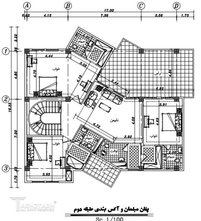 پلان طبقه دوم