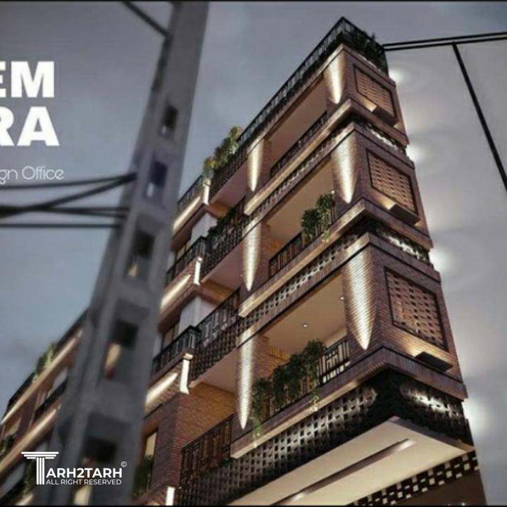 نمای جانبی پروژه تجاری مسکونی اطلس آمل