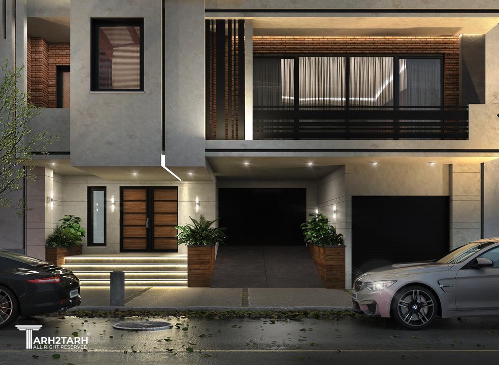 طراحی نمای مجتمع آرون