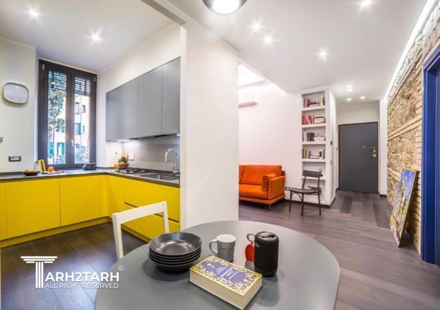 مدلینگ و رندرینگ طرح بازسازی واحد مسکونی