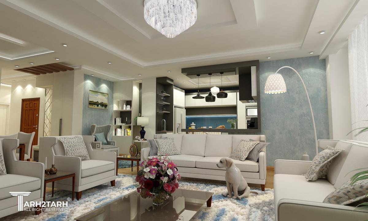 طراحی داخلی ساختمان 4 واحدی