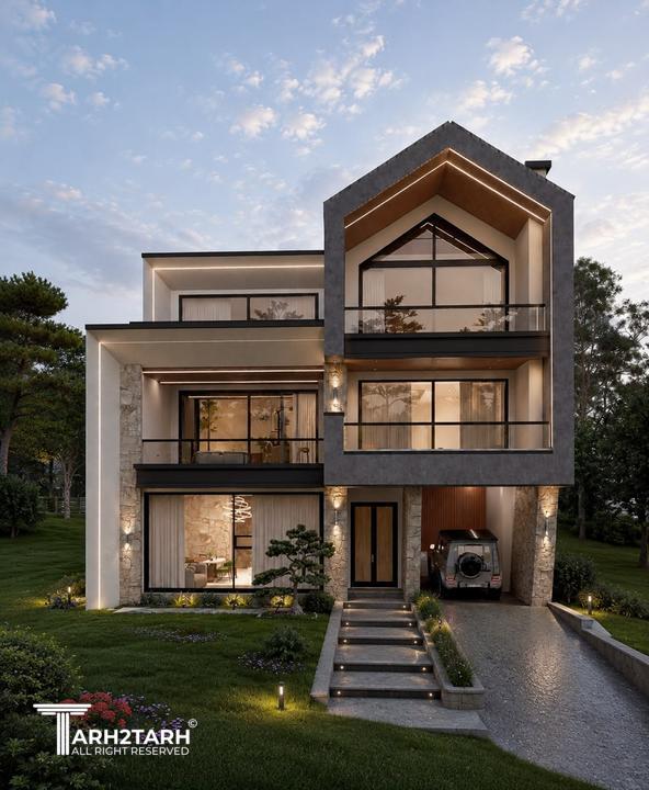 طراحی ویلای کوهپایه