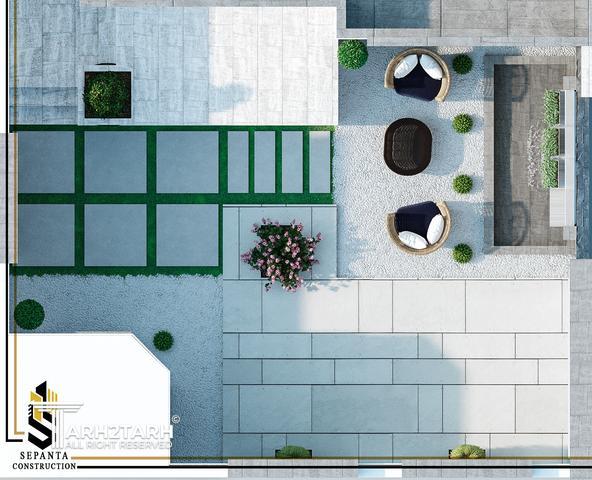 طراحی محوطه حیاط اصفهان