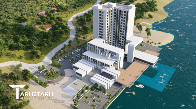 طراحی هتل آبی ساحلی