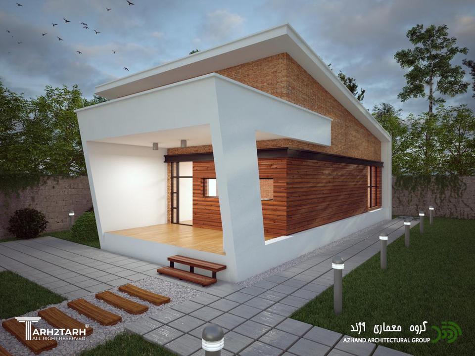 طراحی ویلا همکف 90 متری