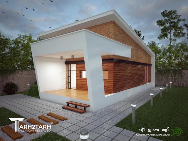 طراحی ویلا همکف 90 متری