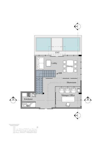 طراحی پلان، نما و داخلی  پروژه تجاری اداری سوله مارکت