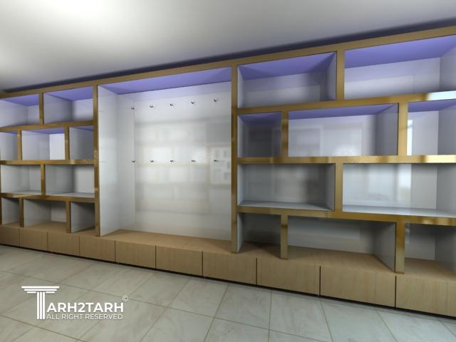 طراحی داخلی فروشگاه کیف چرم نیواد