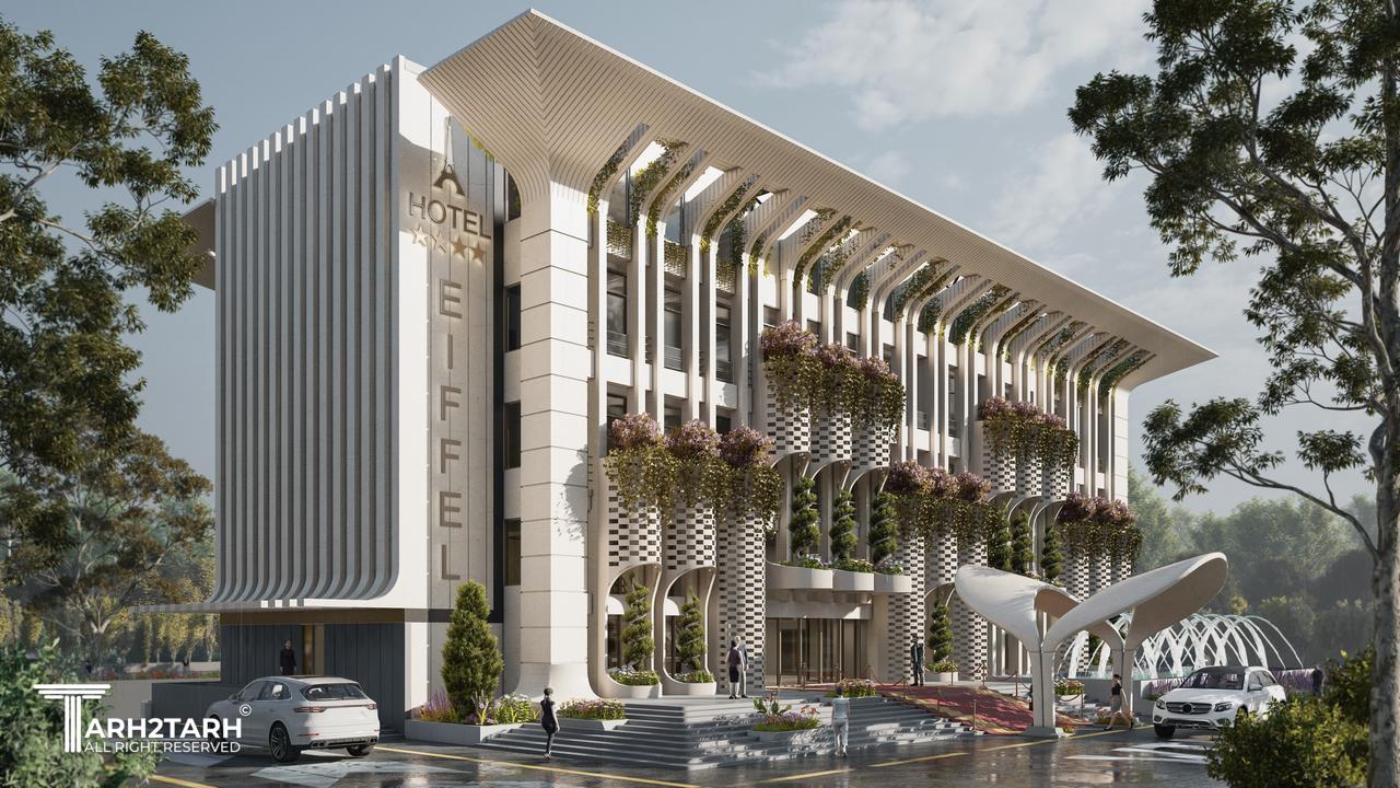 طراحی نمای هتل 4 ستاره