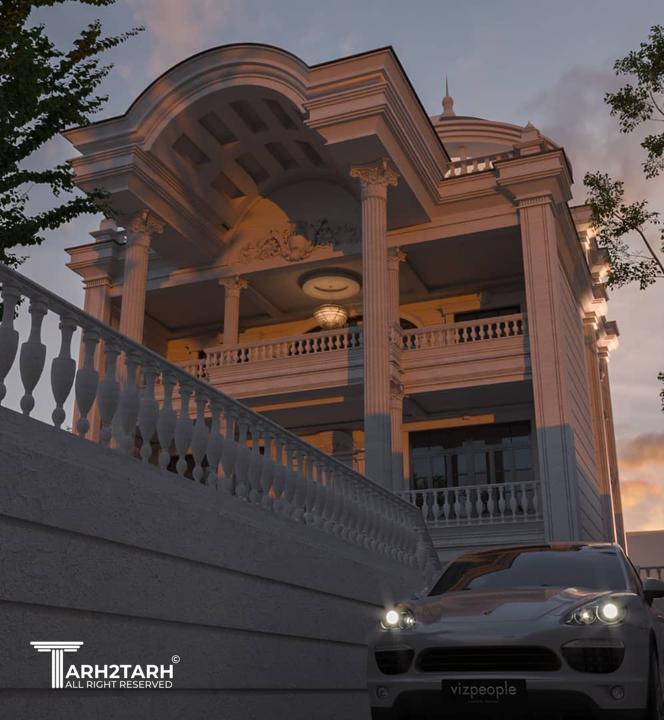 نمای جنوبی - زمین دارای دولول متفاوت می باشد 