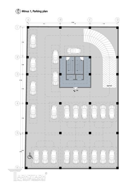  پلان زیرزمین1(پارکینگ)