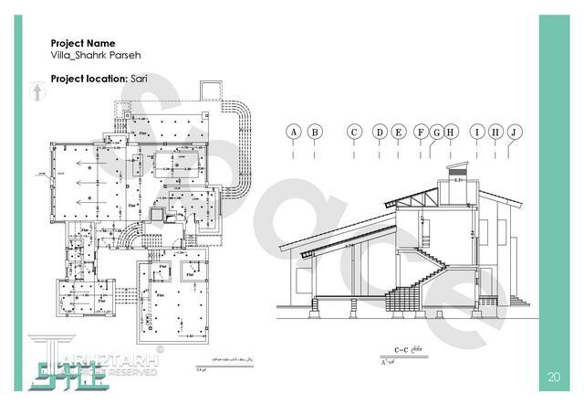 طراحی ویلا مسکونی شهرک پارسه