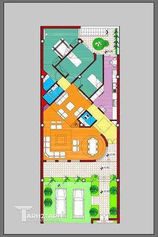 طراحی پلان مسکونی ویلایی در دامغان
