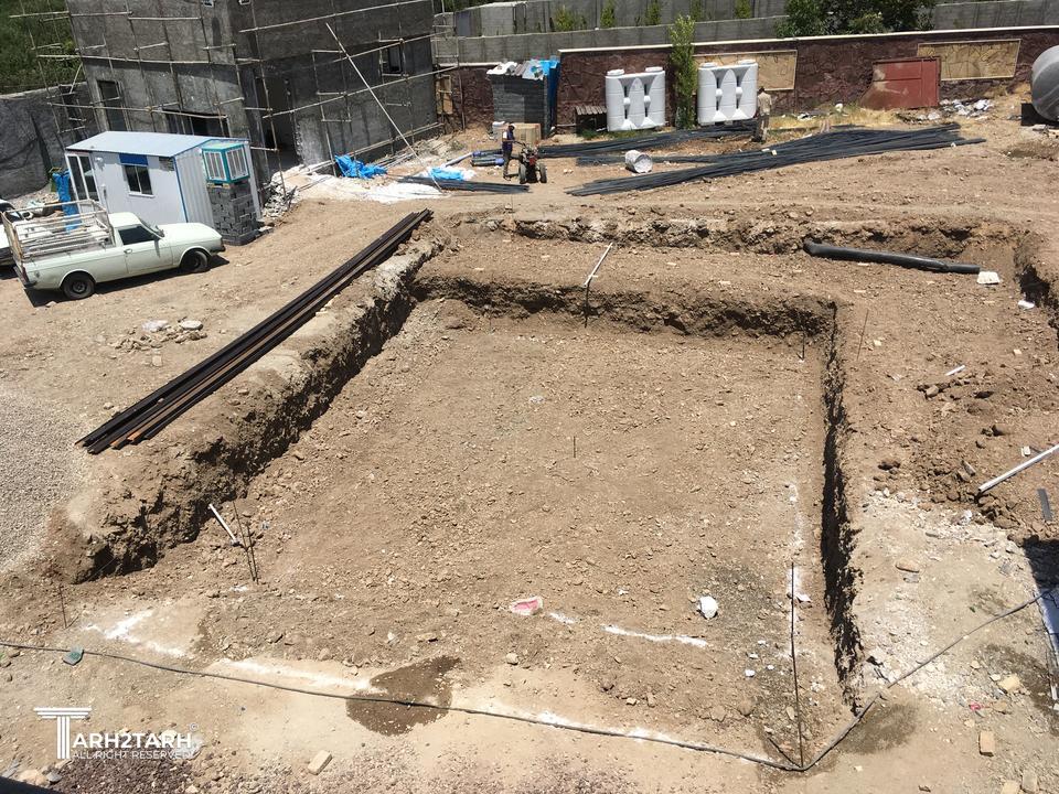 شروع کار محوطه و اجرای استخر